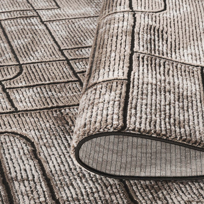Belgravia Metallic Rug - Cobble